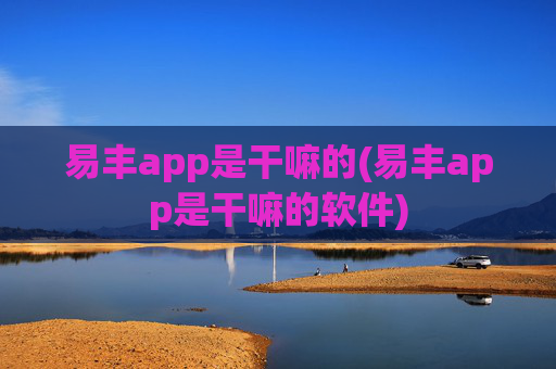 易丰app是干嘛的(易丰app是干嘛的软件)