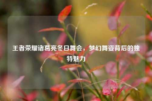 王者荣耀诸葛亮冬日舞会，梦幻舞姿背后的独特魅力
