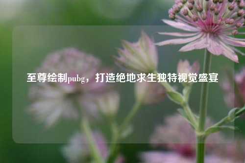 至尊绘制pubg，打造绝地求生独特视觉盛宴