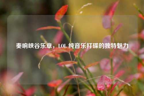 奏响峡谷乐章，LOL 纯音乐打碟的独特魅力