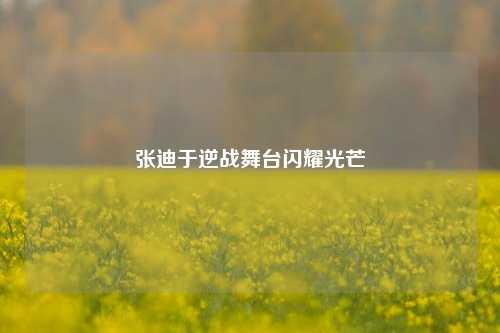 张迪于逆战舞台闪耀光芒