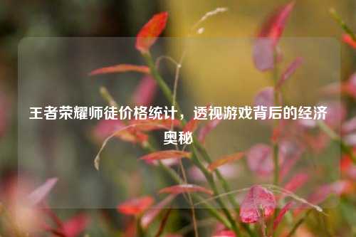王者荣耀师徒价格统计,透视游戏背后的经济奥秘