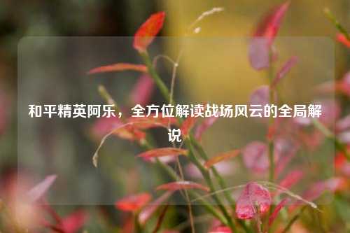 和平精英阿乐,全方位解读战场风云的全局解说