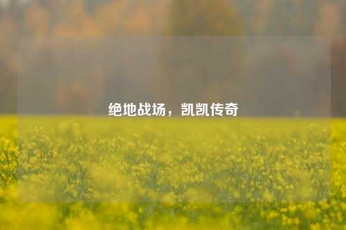 绝地战场，凯凯传奇