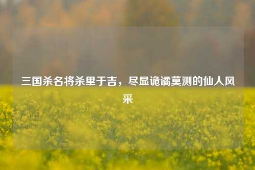 三国杀名将杀里于吉，尽显诡谲莫测的仙人风采