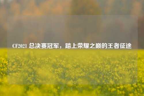 CF2021 总决赛冠军，踏上荣耀之巅的王者征途