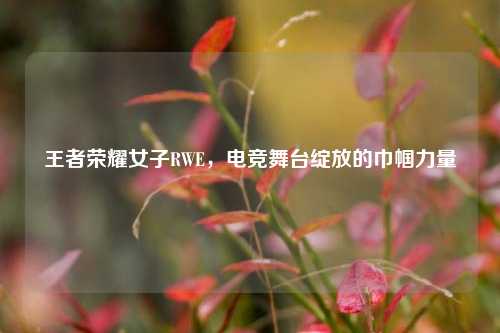 王者荣耀女子RWE，电竞舞台绽放的巾帼力量