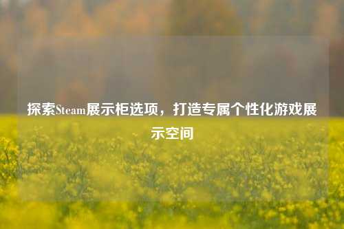 探索Steam展示柜选项，打造专属个性化游戏展示空间