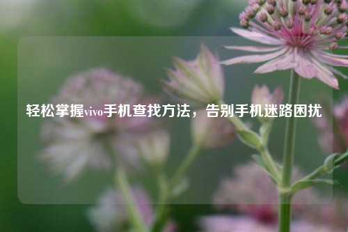 轻松掌握vivo手机查找方法，告别手机迷路困扰
