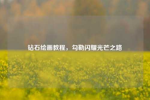 钻石绘画教程，勾勒闪耀光芒之路