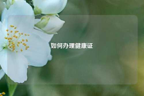 如何办理健康证