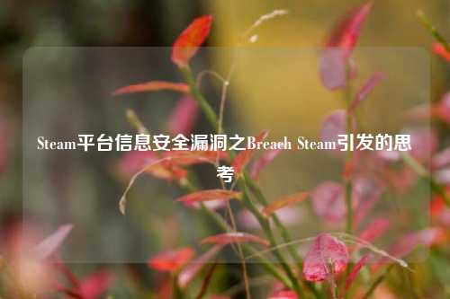 Steam平台信息安全漏洞之Breach Steam引发的思考