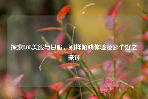 探索LOL美服与日服,别样游戏体验及哪个好之探讨