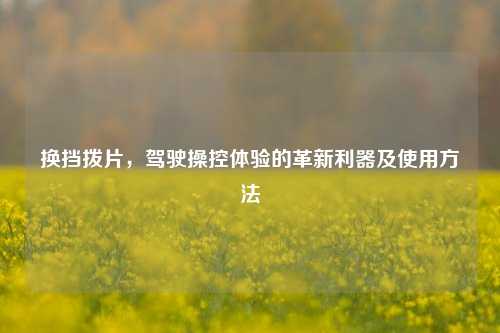 换挡拨片，驾驶操控体验的革新利器及使用方法