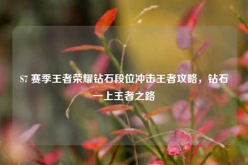 S7 赛季王者荣耀钻石段位冲击王者攻略，钻石一上王者之路