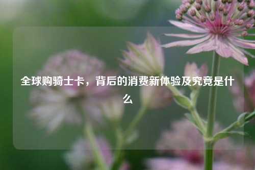 全球购骑士卡,背后的消费新体验及究竟是什么