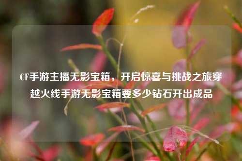CF手游主播无影宝箱,开启惊喜与挑战之旅穿越火线手游无影宝箱要多少钻石开出成品