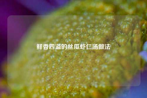 鲜香四溢的丝瓜虾仁汤做法