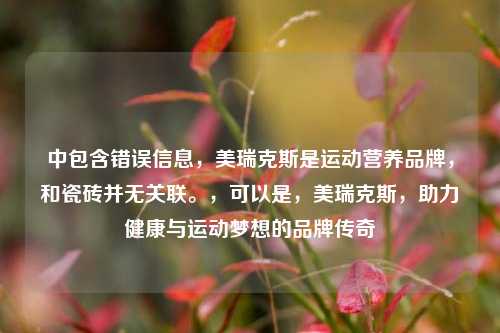 中包含错误信息,美瑞克斯是运动营养品牌,和瓷砖并无关联。,可以是,美瑞克斯,助力健康与运动梦想的品牌传奇