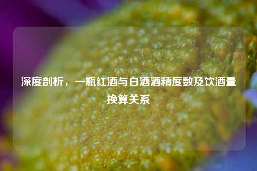 深度剖析,一瓶红酒与白酒酒精度数及饮酒量换算关系