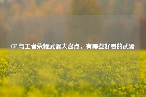 CF 与王者荣耀武器大盘点，有哪些好看的武器