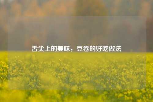 舌尖上的美味，豆卷的好吃做法