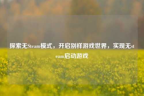 探索无Steam模式,开启别样游戏世界,实现无steam启动游戏