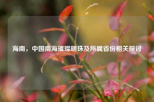 海南,中国南海璀璨明珠及所属省份相关探讨