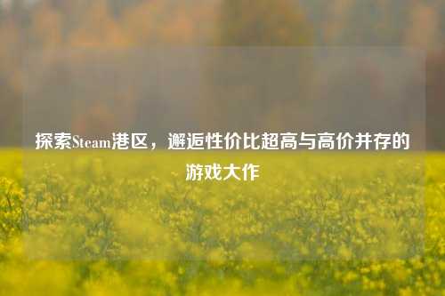 探索Steam港区，邂逅性价比超高与高价并存的游戏大作