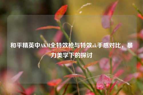 和平精英中AKM全特效枪与特效ak手感对比,暴力美学下的探讨