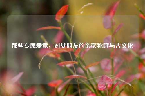 那些专属爱意,对女朋友的亲密称呼与古文化