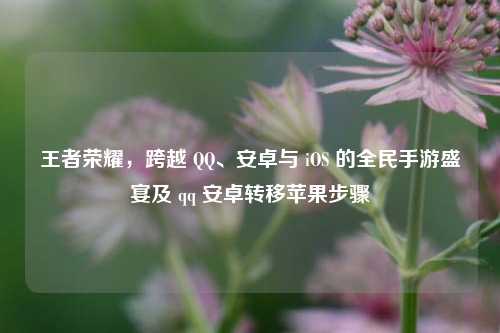 王者荣耀,跨越 QQ、安卓与 iOS 的全民手游盛宴及 qq 安卓转移苹果步骤