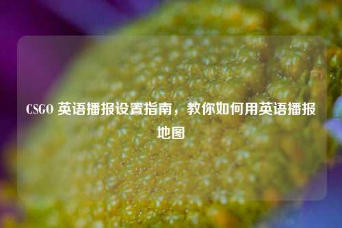 CSGO 英语播报设置指南,教你如何用英语播报地图