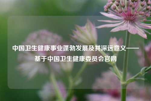 中国卫生健康事业蓬勃发展及其深远意义——基于中国卫生健康委员会官网