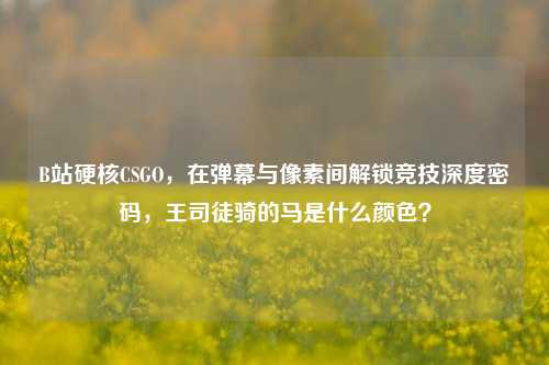 B站硬核CSGO，在弹幕与像素间解锁竞技深度密码，王司徒骑的马是什么颜色？