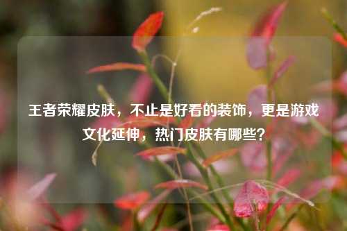 王者荣耀皮肤，不止是好看的装饰，更是游戏文化延伸，热门皮肤有哪些？