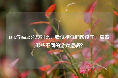 LOL与Dota2分段对比，看似相似的段位下，藏着哪些不同的游戏逻辑？