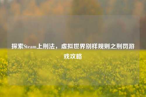 探索Steam上刑法,虚拟世界别样规则之刑罚游戏攻略